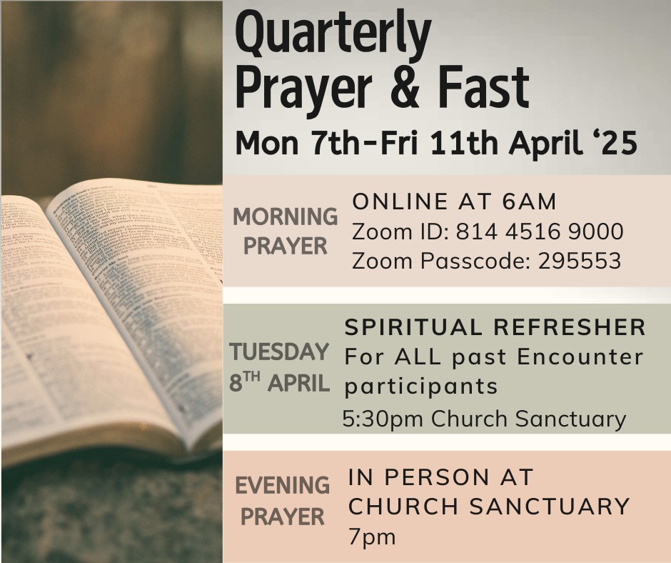 Quarterly Prayer and Fast