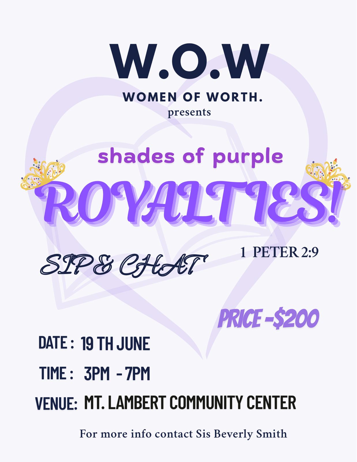 Women of Worth’s Annual Sip & Chat